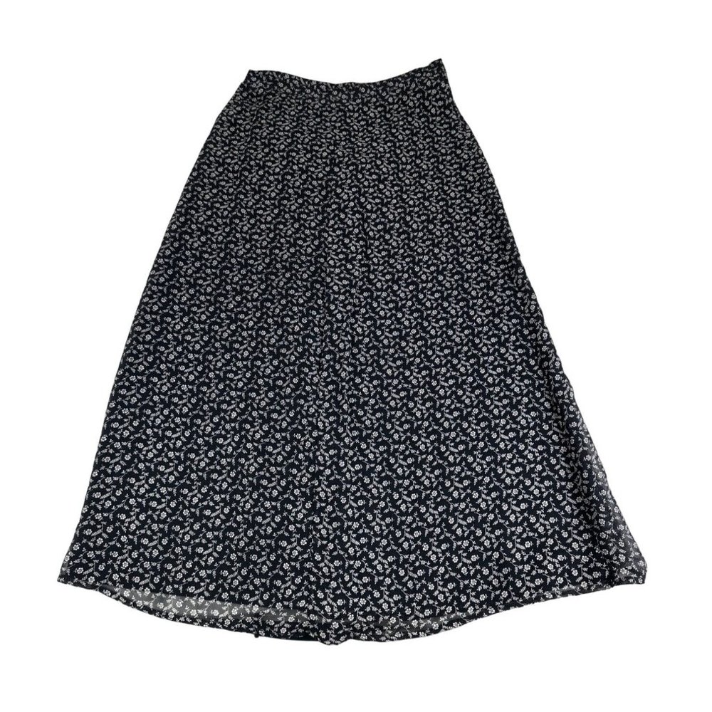 Stilonoir Long black floral lined skirt Size 46/12